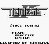 Nemesis II (Japan) Title Screen